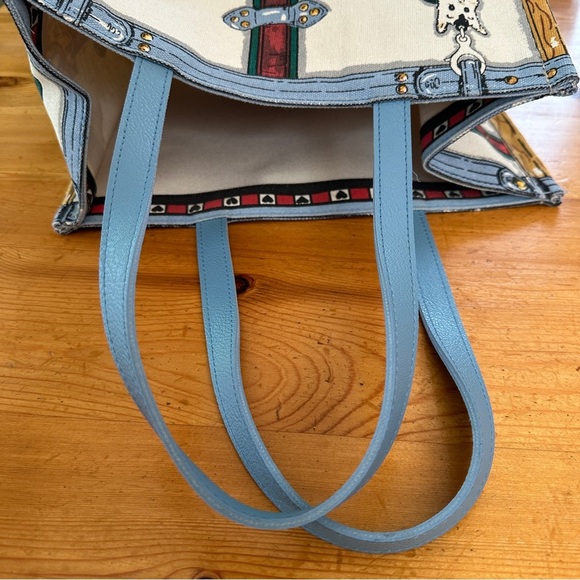 Brighton Tote Bag In Love We Trust Heart Dog Tom Clancy Artwork Shopper NWOT - Picture 6 of 8